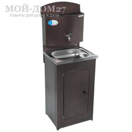 Умывальник без подогрева (Медь) нерж. мойка | Мой-Дом27 | Объем бака – 20 литров без нагревателя<br>
 Материал умывальника – сталь толщиной 0,7 мм<br>
 Мойка – нержавеющая сталь<br>
 Кран – металлический<br>
Поставляется в разобранном виде, в коробке 80*54*20 см с ручками